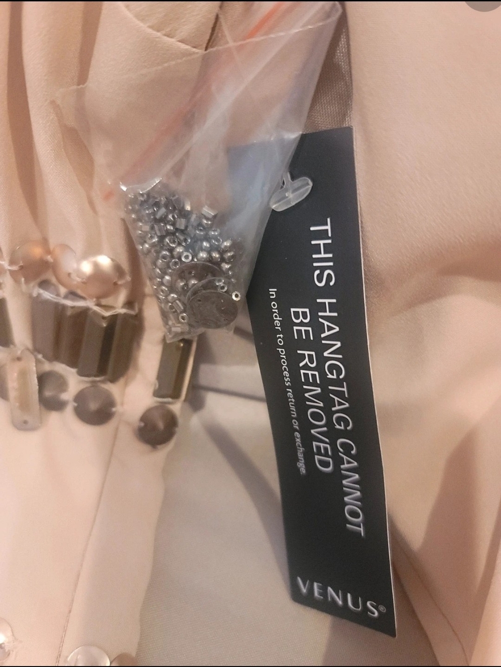VENUS Beige Embroidered Tassel Tunic Dress - Picture 3 of 10
